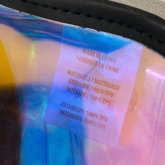 FILA Clear Iridescent Crossbody Sling Fanny/Waist Pack Belt Black Trim - Picture 3 of 10